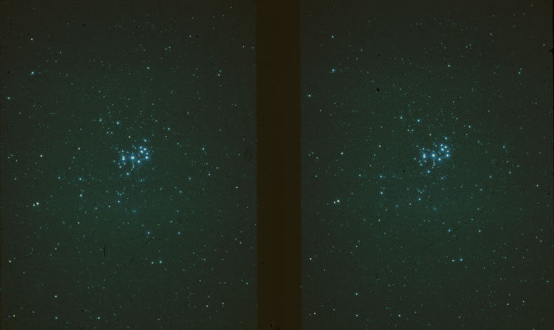 Halley And Pleiades, 16 Nov 1985, New Zealand, 85mm Lens