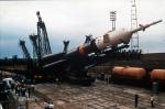 Soyuz Rocket On Rail Transporter